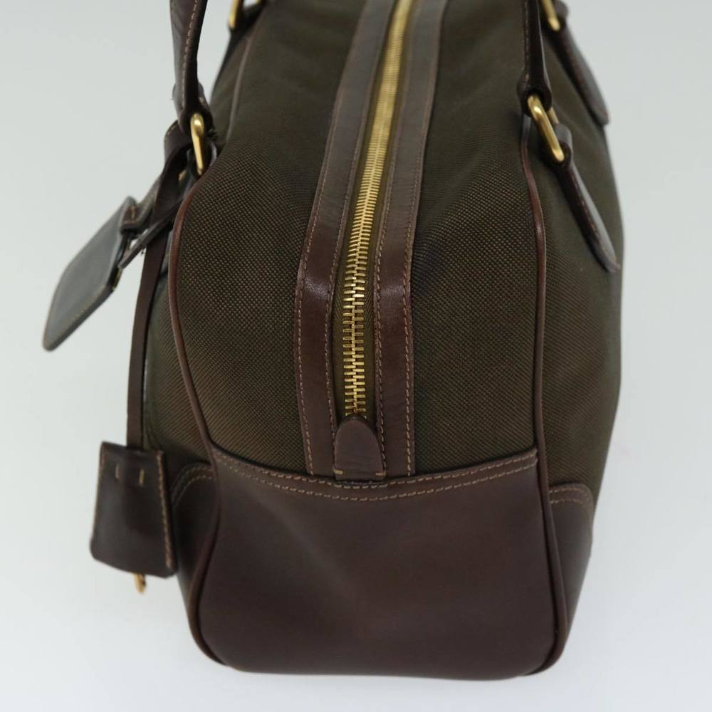 PRADA Mini Boston Bag Boston Bag Canvas Leather Brown Auth hk1091 - Picture 3 of 16